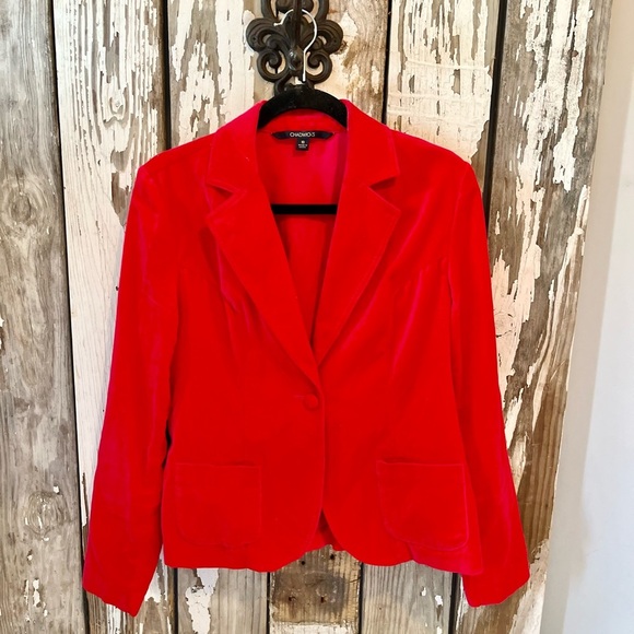 Chadwicks Jackets & Blazers - Red Velvet Blazer Chadwick Size 10
